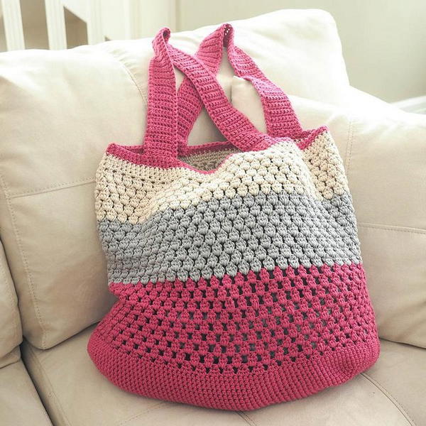 Puff Stitch Market Bag