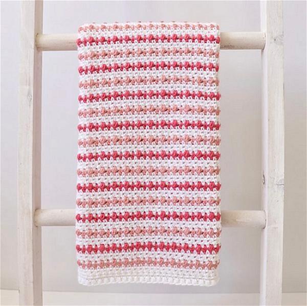 Puff Stripes Baby Blanket