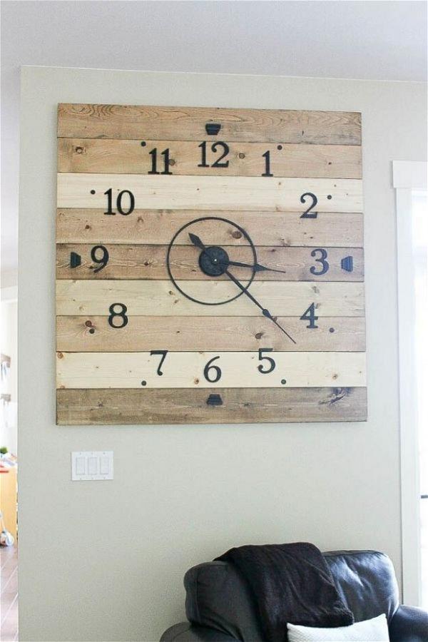 Rustic Wood Plank DIY Clock