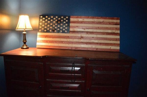 Rustic Wooden American Flag Build