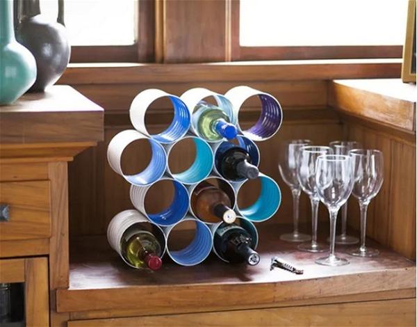 Tin Cans Wine Rack