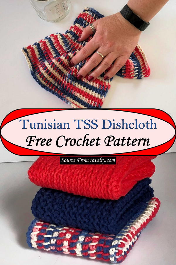 Tunisian TSS Dishcloth