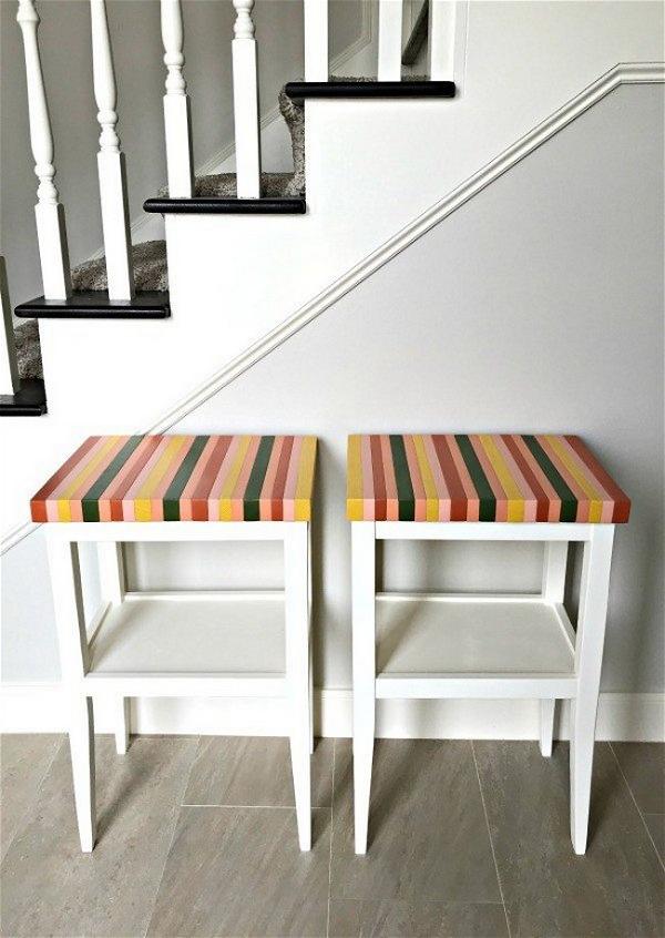 Wood Color Block Table Top From 2x4s