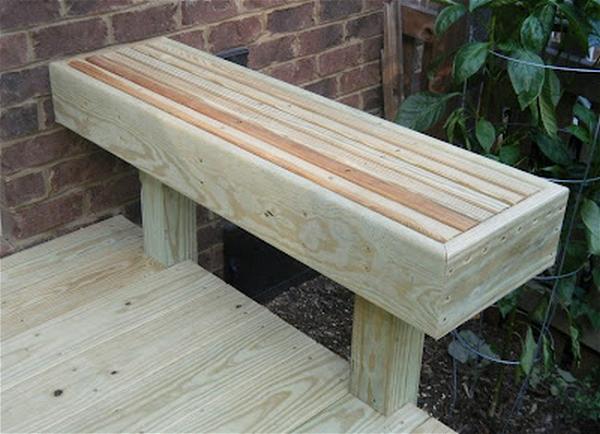 Wooden Deck Bench