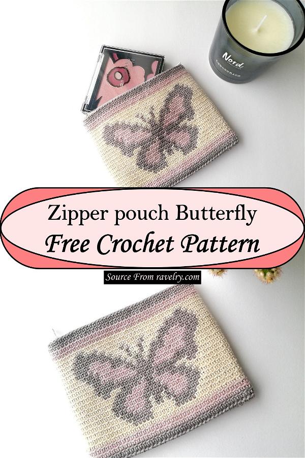 Zipper pouch Butterfly
