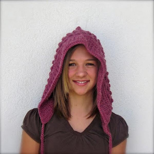 Bobble Hood With Tassels