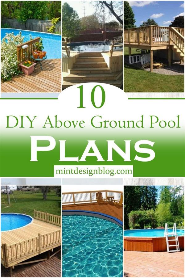 10 DIY Above Ground Pool Deck Plans For Sunny Day - Mint Design Blog