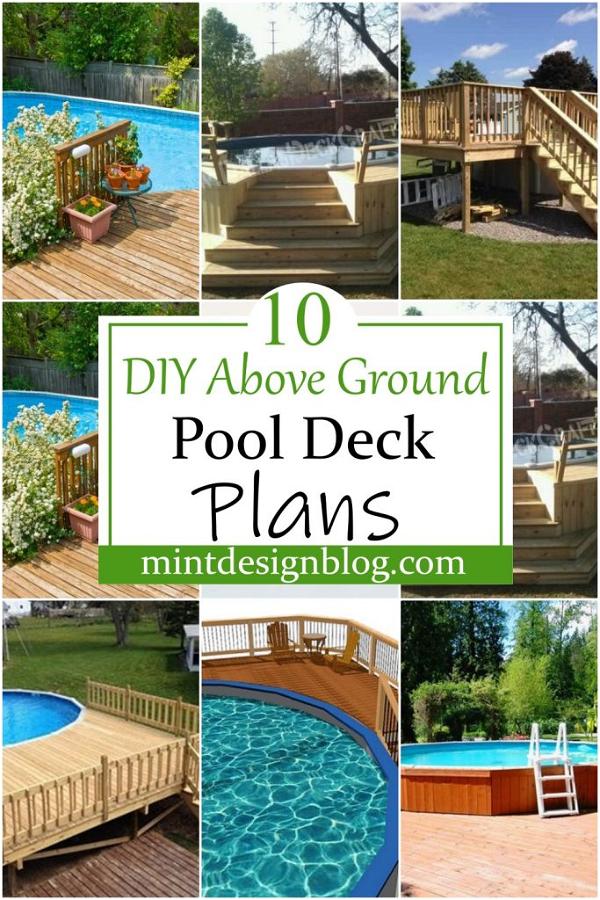 10 DIY Above Ground Pool Deck Plans For Sunny Day - Mint Design Blog