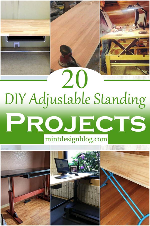 DIY Adjustable Standing Desk Projects 1