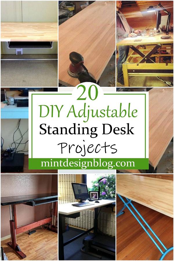 DIY Adjustable Standing Desk Projects 2