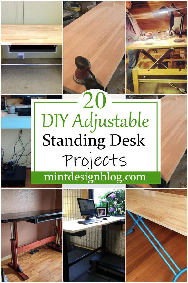 DIY Adjustable Standing Desk Projects 2