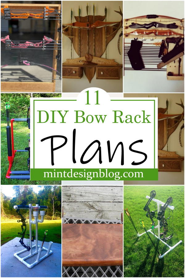 11 DIY Bow Rack Plans You Can Make Easily - Mint Design Blog