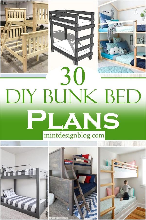 30 DIY Bunk Bed Plans You Can Make Easily - Mint Design Blog