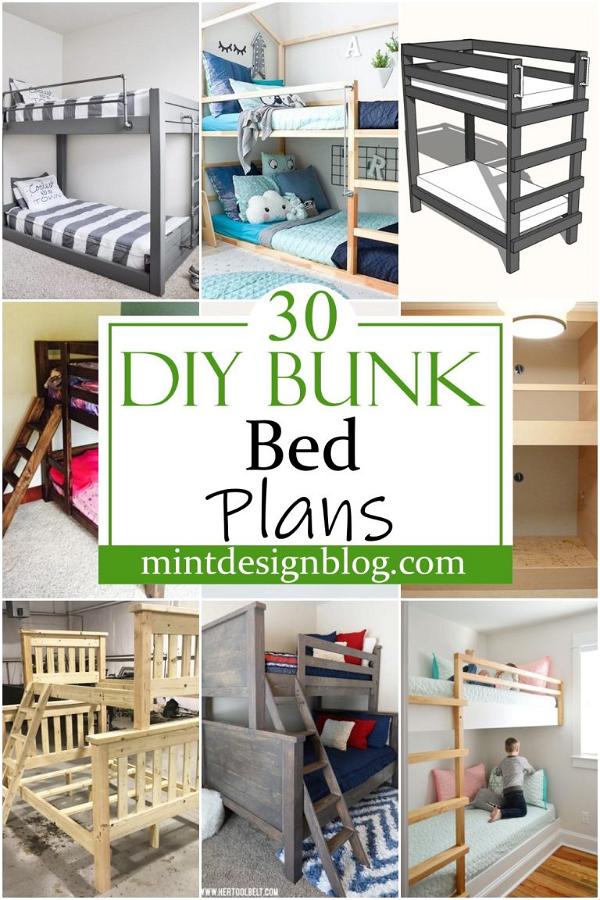 30 DIY Bunk Bed Plans You Can Make Easily - Mint Design Blog