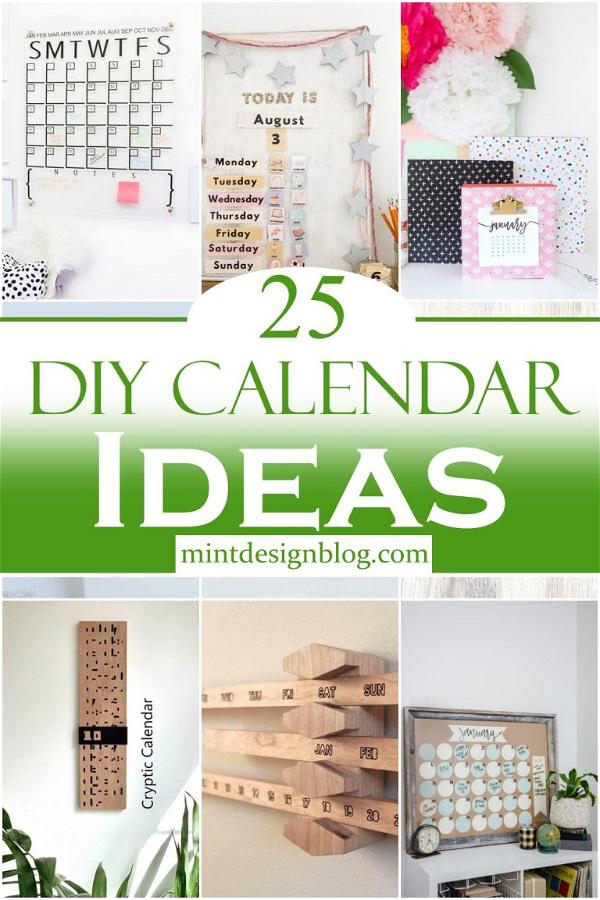 25 DIY Calendar Ideas For Enjoying Mint Design Blog