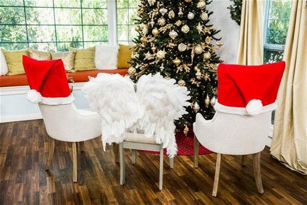 DIY Christmas Chair Covers
