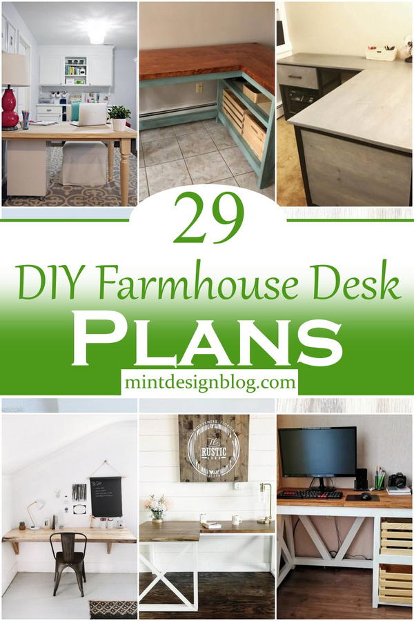 DIY Farmhouse Desk Plans 1