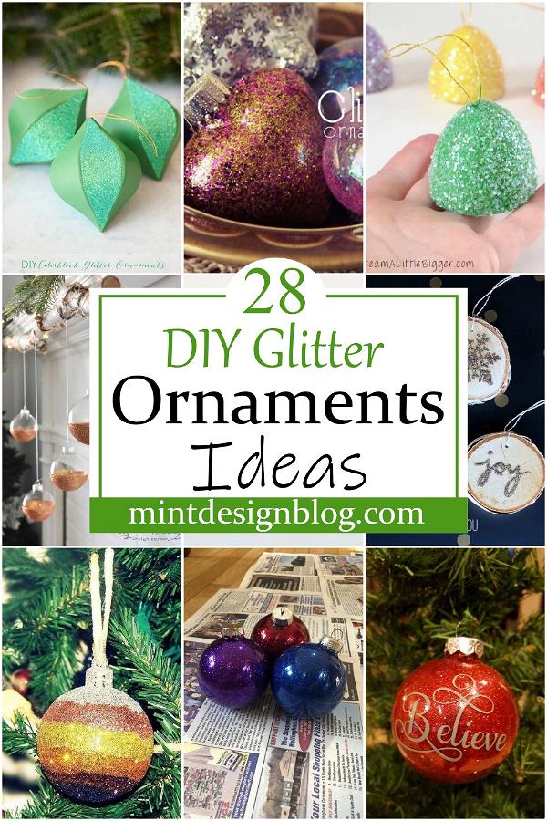 DIY Glitter Ornaments Ideas 1