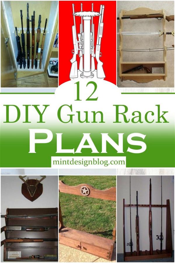 12 Free DIY Gun Rack Plans To Store Shooting Weapons - Mint Design Blog