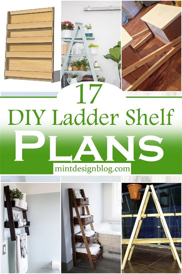 DIY Ladder Shelf Plans 1