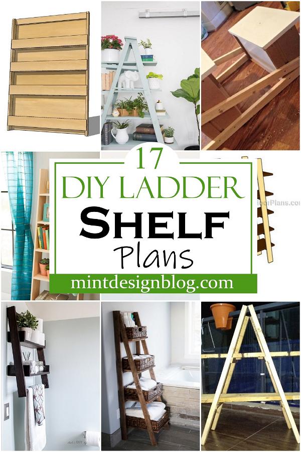 DIY Ladder Shelf Plans 2