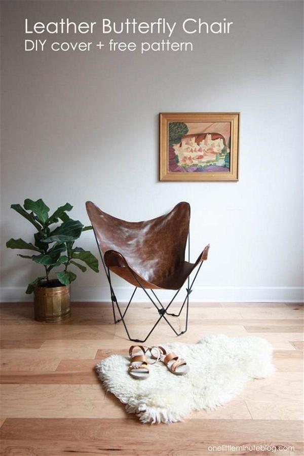 DIY Leather Butterfly Chair Cover