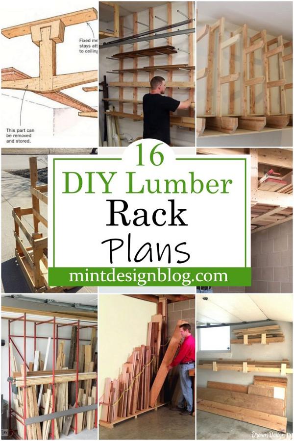 16 DIY Lumber Rack Plans You Can Make Today - Mint Design Blog