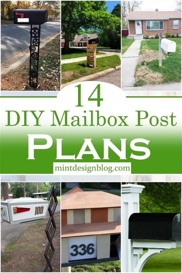 14 DIY Mailbox Post Plans For Every Home - Mint Design Blog