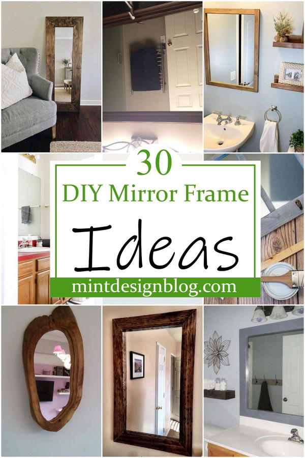 DIY Stick-on Mirror Frame 