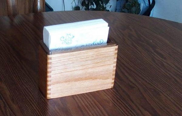 DIY Oak Napkin Holder