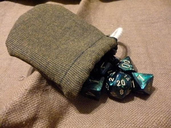 DIY Rustic Dice Bag