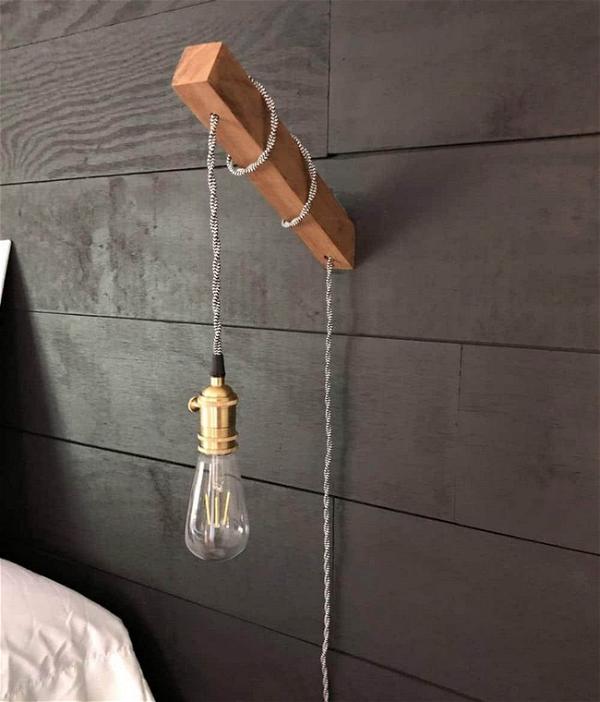 DIY Simple Wooden Wall Light