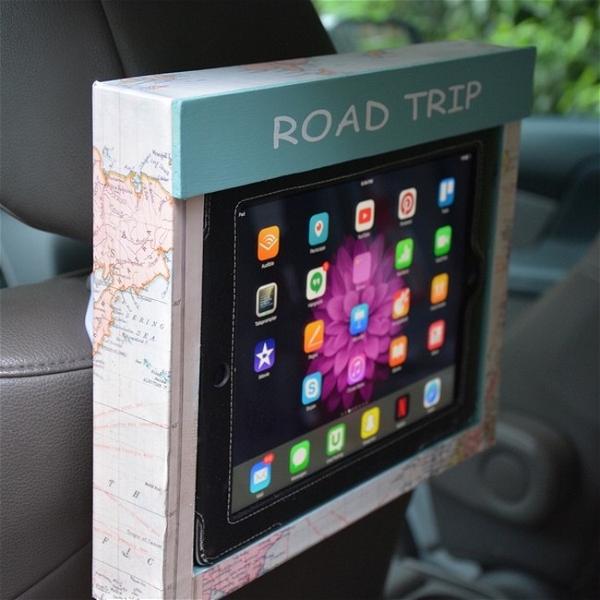 DIY Tablet Holder For A Car Headrest