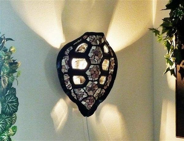 DIY Turtle Shell Mosaic Sconce