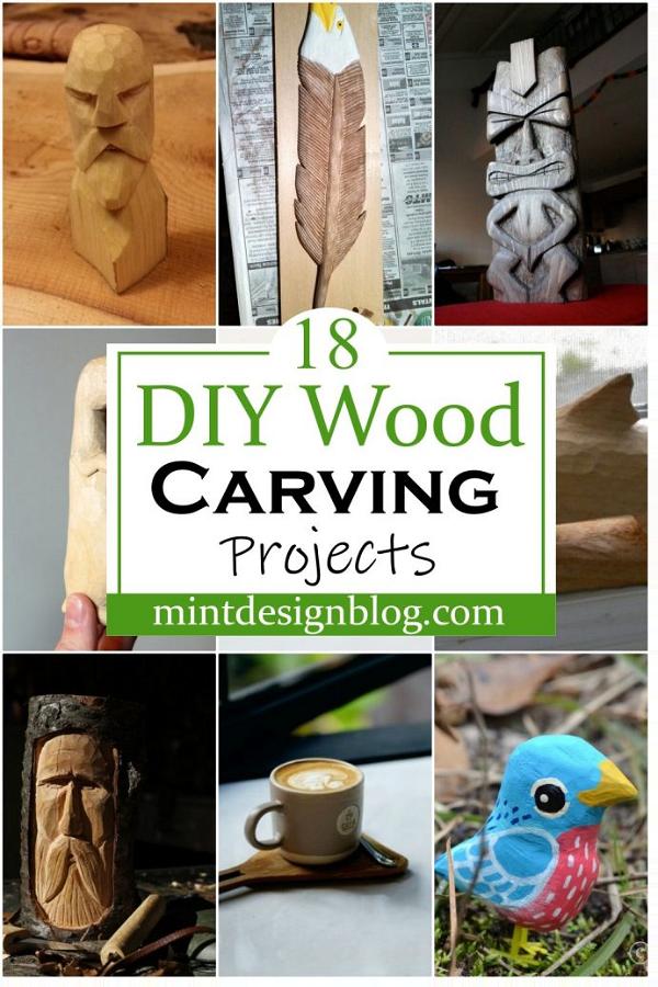 18 DIY Wood Carving Projects For Beginners - Mint Design Blog