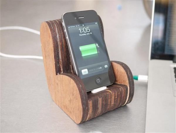 DIY Wooden Chair iPhone Stand