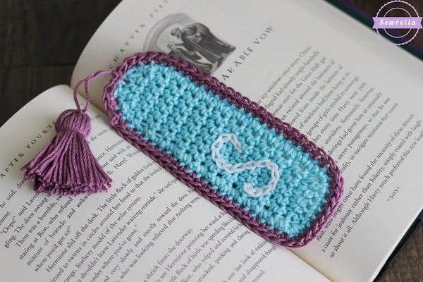 Finger Tassel Monogram Bookmark