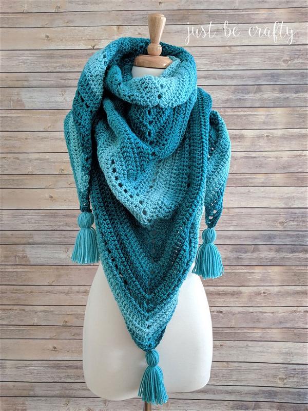 Free Crochet Triangle Shawl Pattern