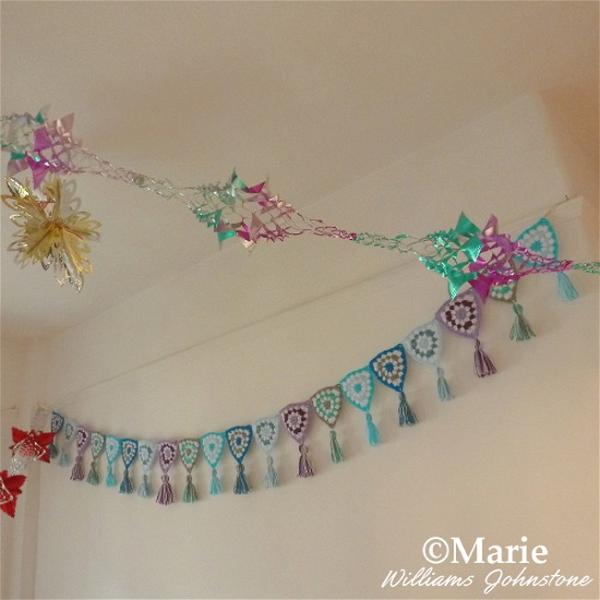 Fun Free Crochet Tassel Garland