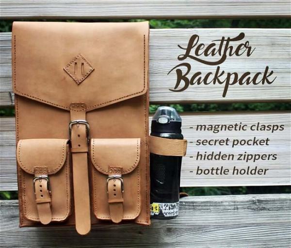 Hand Stitched Leather Backpack