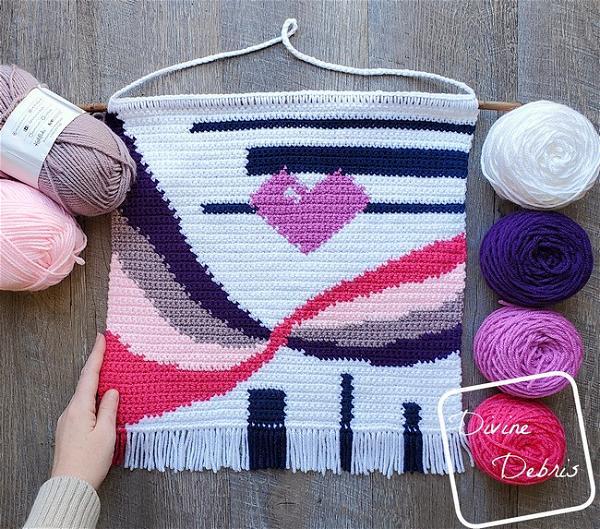Heart Wave Wall Hanging