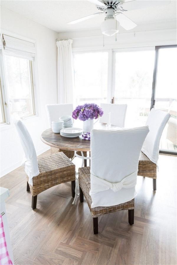 How To Make Chair Back Slipcovers For Dining Room Chairs