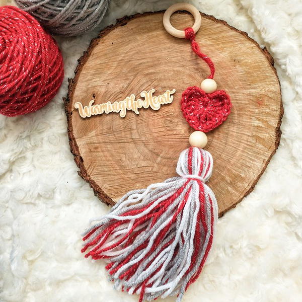 Mini Heart Tassel