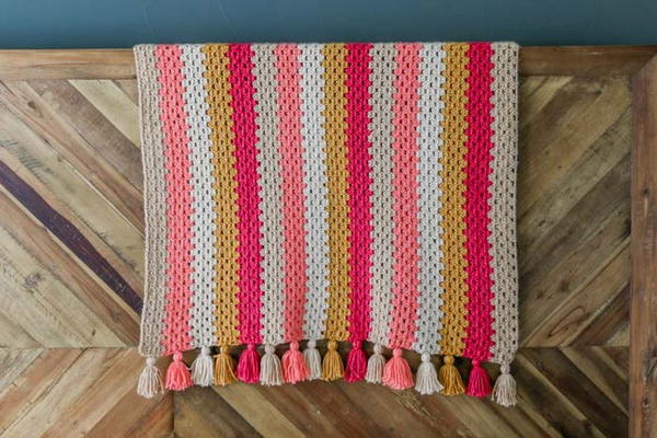 Modern Crochet Granny Stitch Blanket