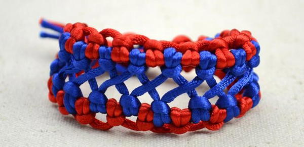 Two-coloured woven bracelet