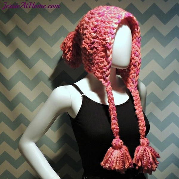 Warm Hug Hat With Tassels Pattern