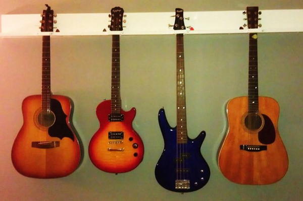 DIY Wall Mount Guitar Holder