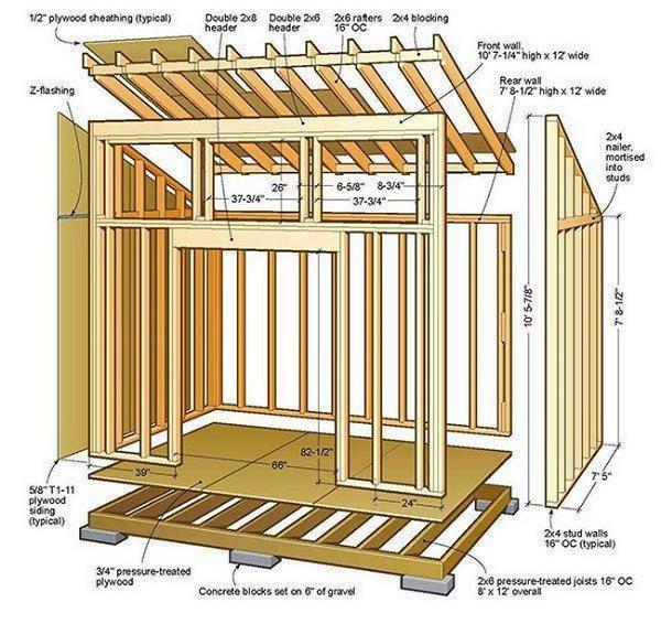 8x12 Lean To Shed Plans