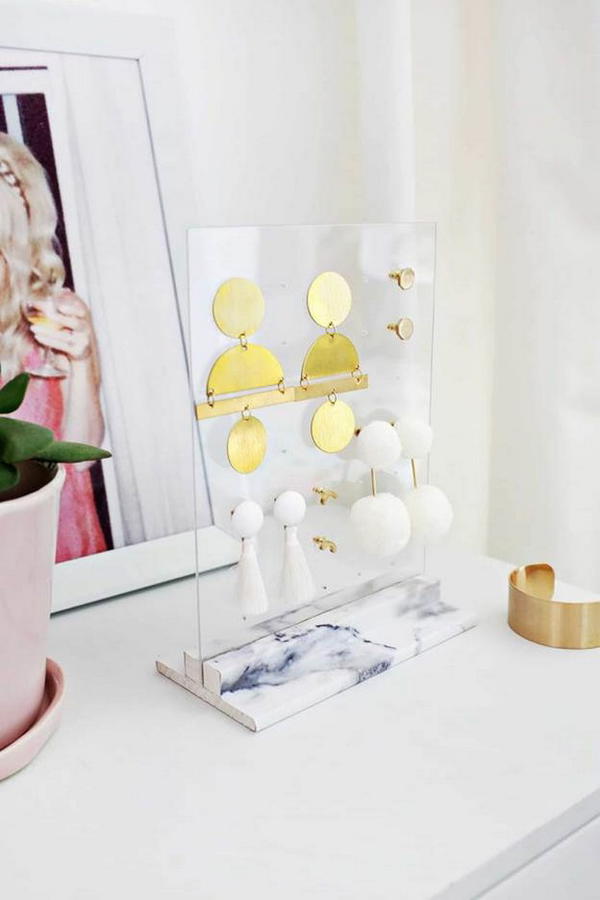 Acrylic Earring Holder DIY