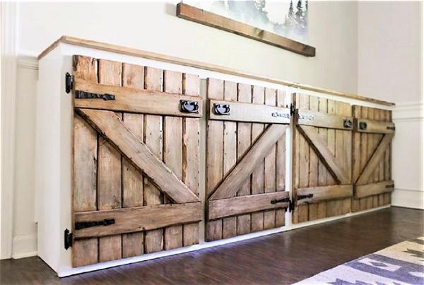 Artificial Barnwood Style Kitchen Cabinet Door